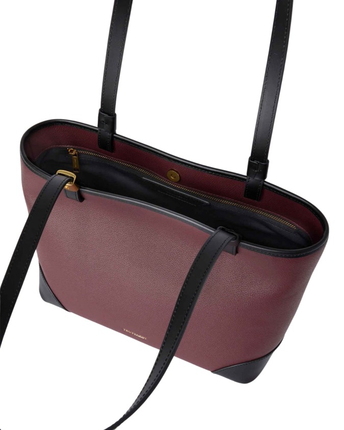 Trussardi - Borsa Shopper con Tracolla in Tessuto Spalmato e