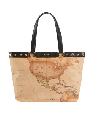  Alviero Martini Prima Classe - Borsa shopping in tessuto soft