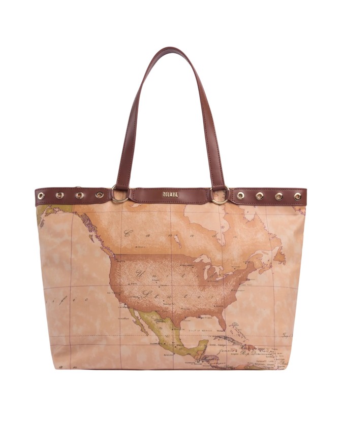  Alviero Martini Prima Classe - Borsa shopping in tessuto soft