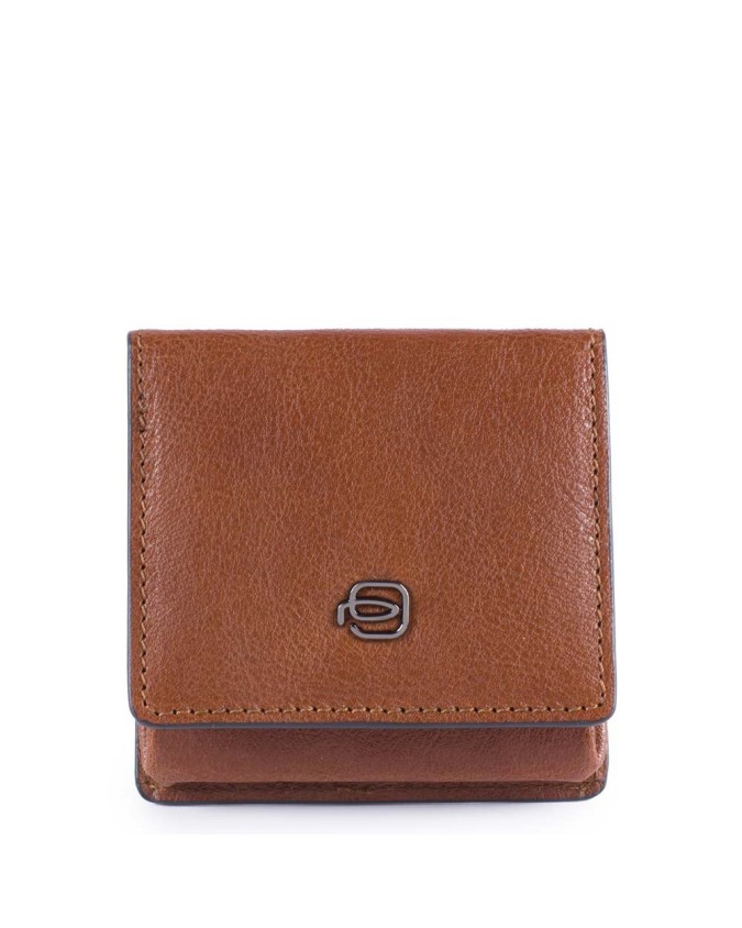 Piquadro Porta spiccioli in pelle Cuoio naturale - Black Square -  PU2634B3/CU | Studioarch.com
