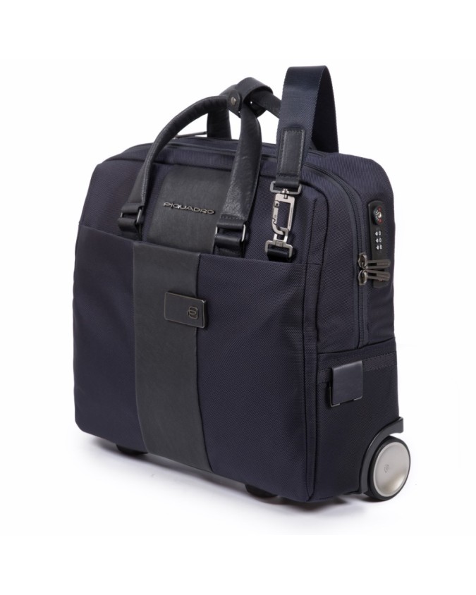 Piquadro - Cartella trolley porta PC e porta iPad®10,5''/9,7' -  BV4729BR/BLU su