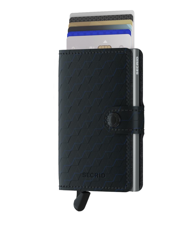 Secrid - Portafoglio mini in pelle e alluminio Miniwallet Optical