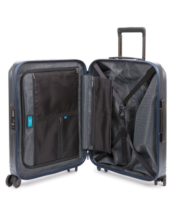 Piquadro - Trolley cabina rigido ultra slim a 4 ruote con pla PiQ Biz -