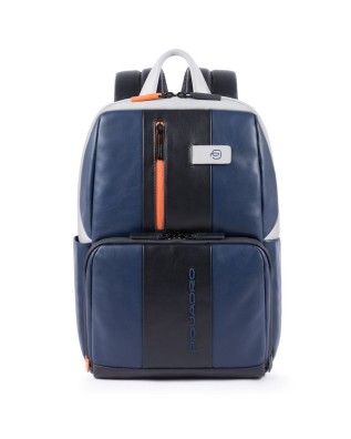 Piquadro - Zaino  in pelle porta PC 14'' e porta iPad Urban