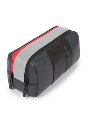 Pochette e Bustine Piquadro Beauty case in pelle Urban - 2