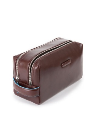 Beauty case Piquadro - Necessaire due scomparti in pelle Blue 2