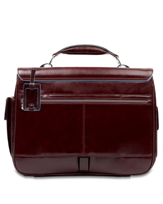 Piquadro - Cartella due tasche due chiusure in pelle Blue Square - CA1068B2