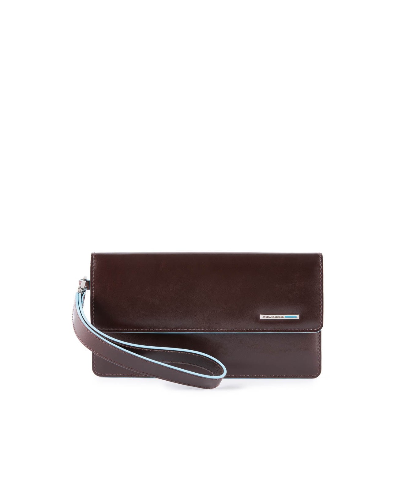 Portamonete Piquadro Blue Square - Portacarte In Cuoio Con Schermatura RFID, 12cm