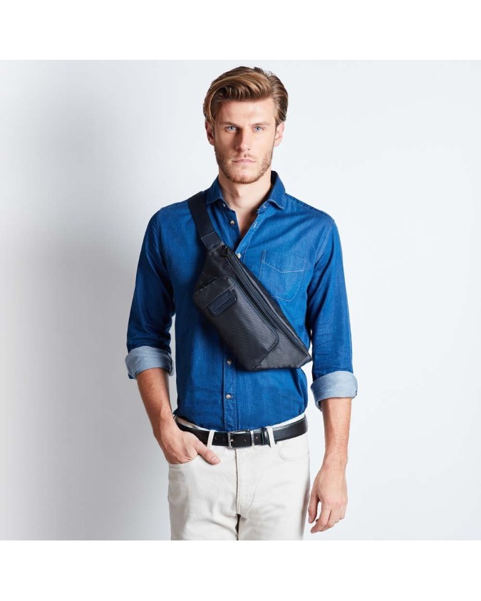 Piquadro Marsupio Uomo in pelle e tessuto Pulse P16 - CA2174P16 |  Studioarch.com