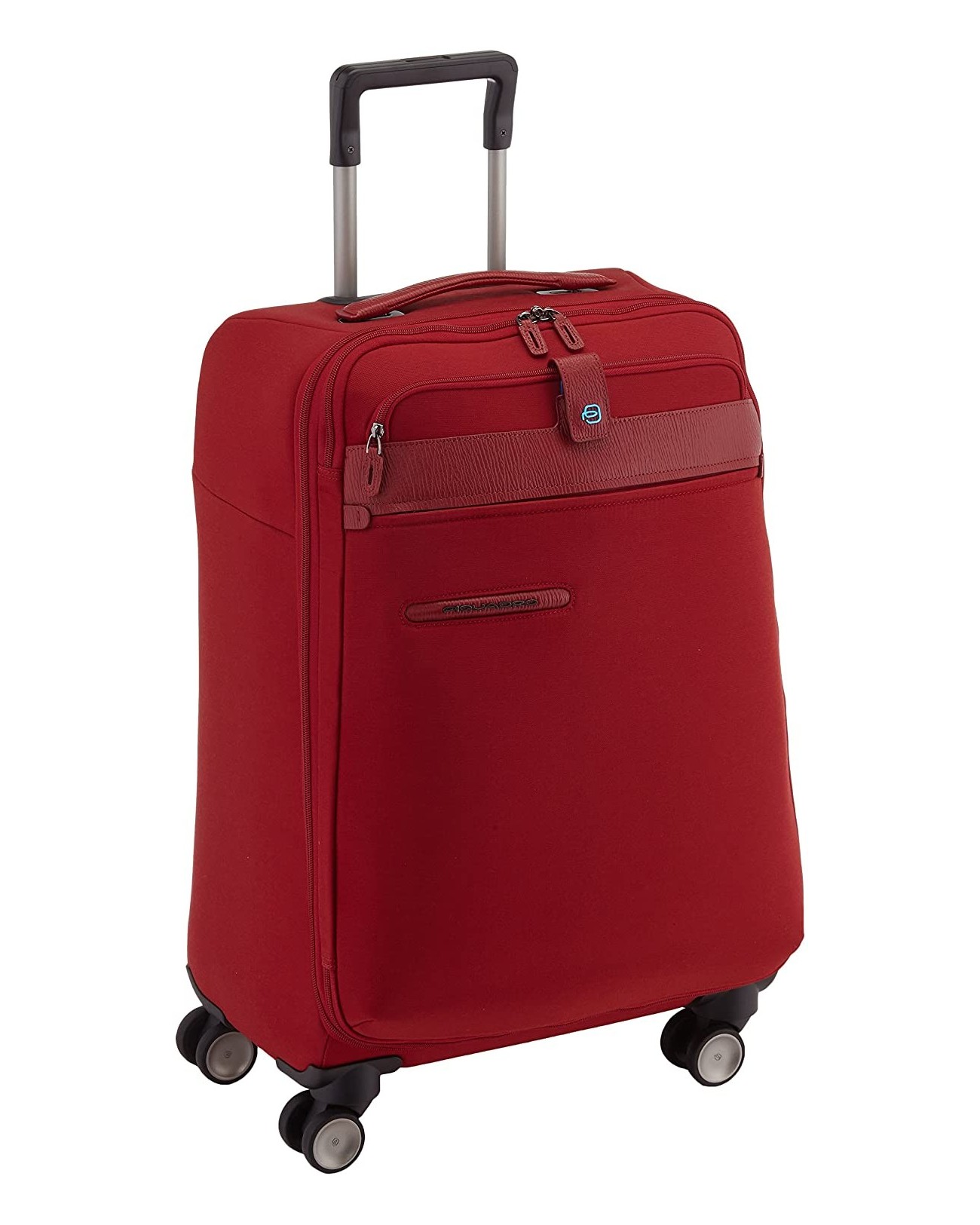 PIQUADRO - Trolley medium 4 ruote in sintetico e te - Rosso - BV3025SI/R su