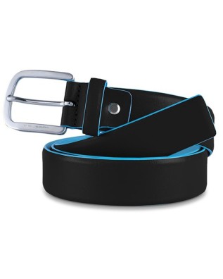 PIQUADRO - Cintura 35mm fibbia ad ardiglione metallo - Nero -