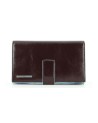 PIQUADRO - Portafoglio donna con porta monete e carte - Mogano - PD1353B2/MO