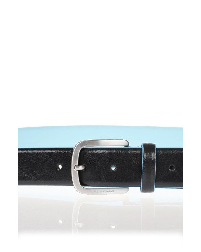 PIQUADRO - Cintura 35mm fibbia ad ardiglione metallo - Nero - CU3455B2/N