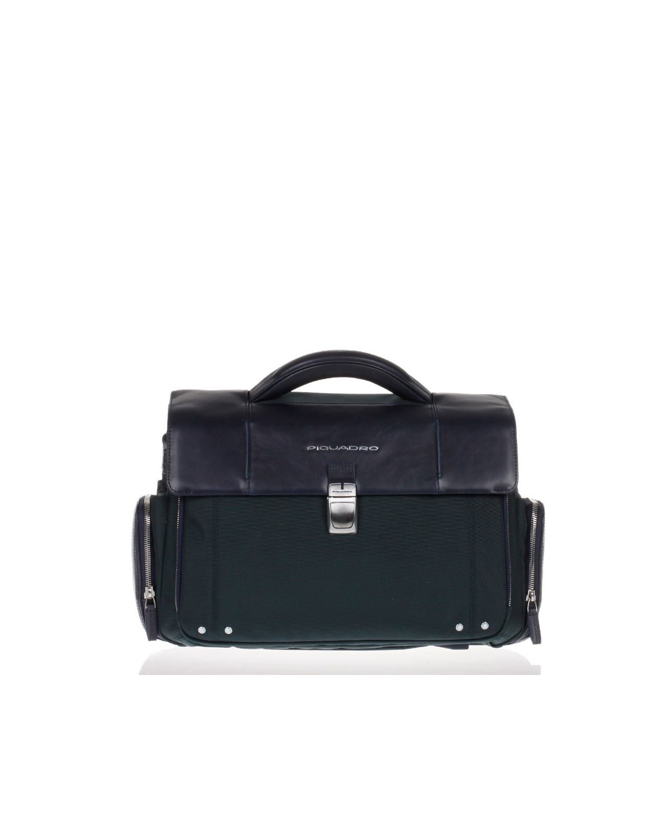 PIQUADRO - Cartella piccola in nylon e pelle - Nero - OUTCA1095LK/N su