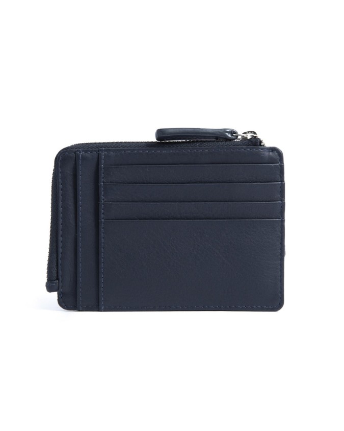 Nava Design - Portafoglio uomo 6 tasche per carte di credito con cerniera  Smooth - SM422
