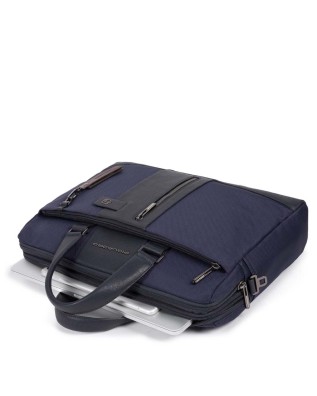 Piquadro - Cartella 2 comparti PC 15,6''  in pelle e tessuto Brief 2 2