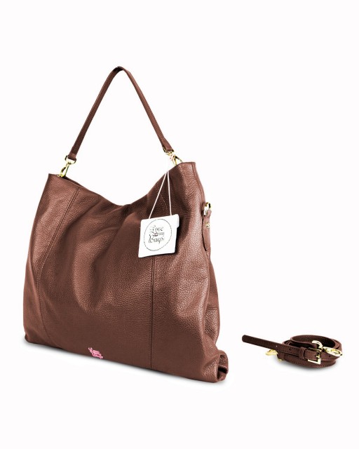 Borse a Mano Love My Bags Happy - Sacca in vitello con manico