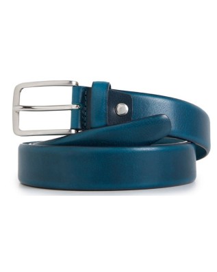 PIQUADRO - Cintura 30mm in pelle blu - Blu - CU3902C56/BLU