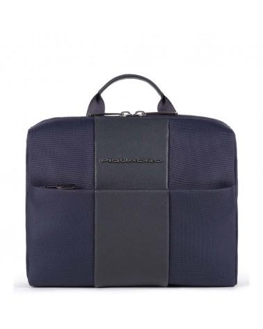 Beauty case Piquadro - Beauty case con gancio in pelle e tessuto