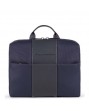 Beauty case Piquadro - Beauty case con gancio in pelle e tessuto