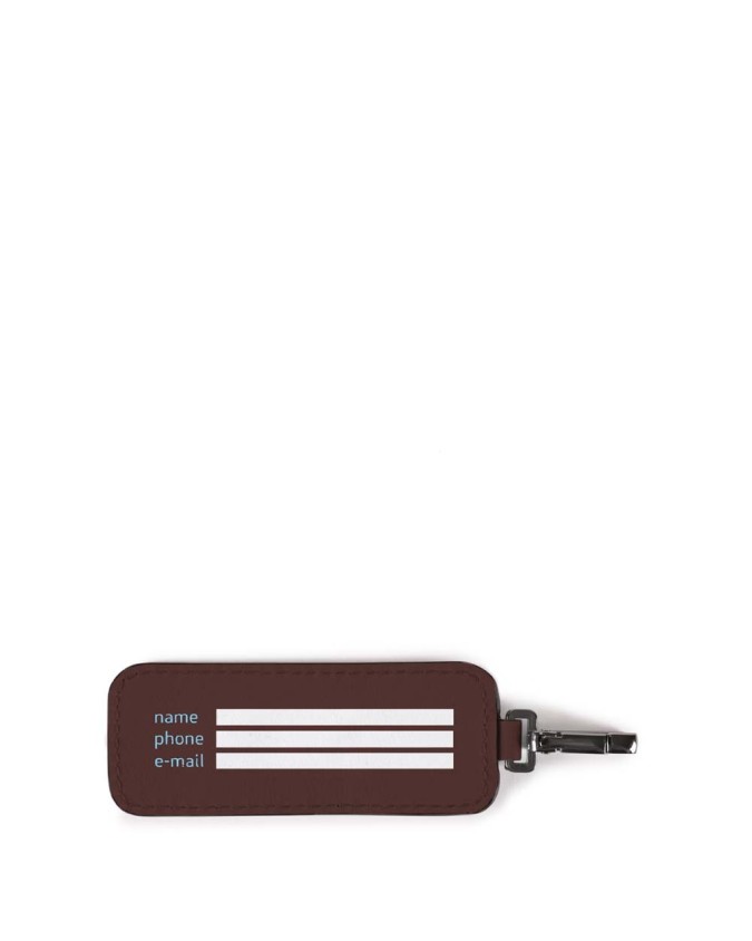 Etichette porta Indirizzo Piquadro - Address tag in pelle con