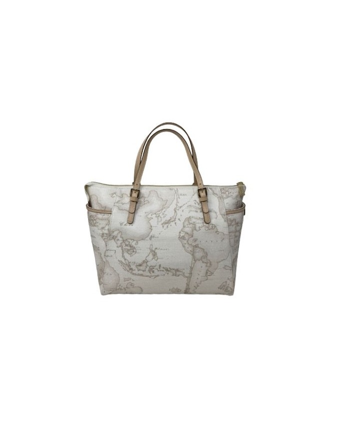 Alviero Martini Prima Classe - Borsa a mano con tracolla Geo White