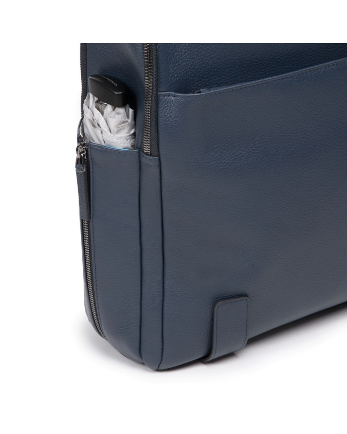 Piquadro - Zaino in pelle con sistema antifurto e lucchetto porta pc 15.6''  Modus special