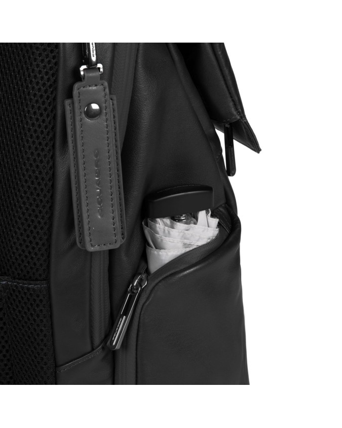 Piquadro - Zaino in pelle e tessuto porta pc 15,6'' Urban