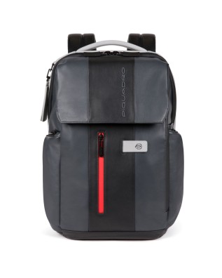 Zaini Porta PC Piquadro - Zaino in pelle e tessuto porta pc