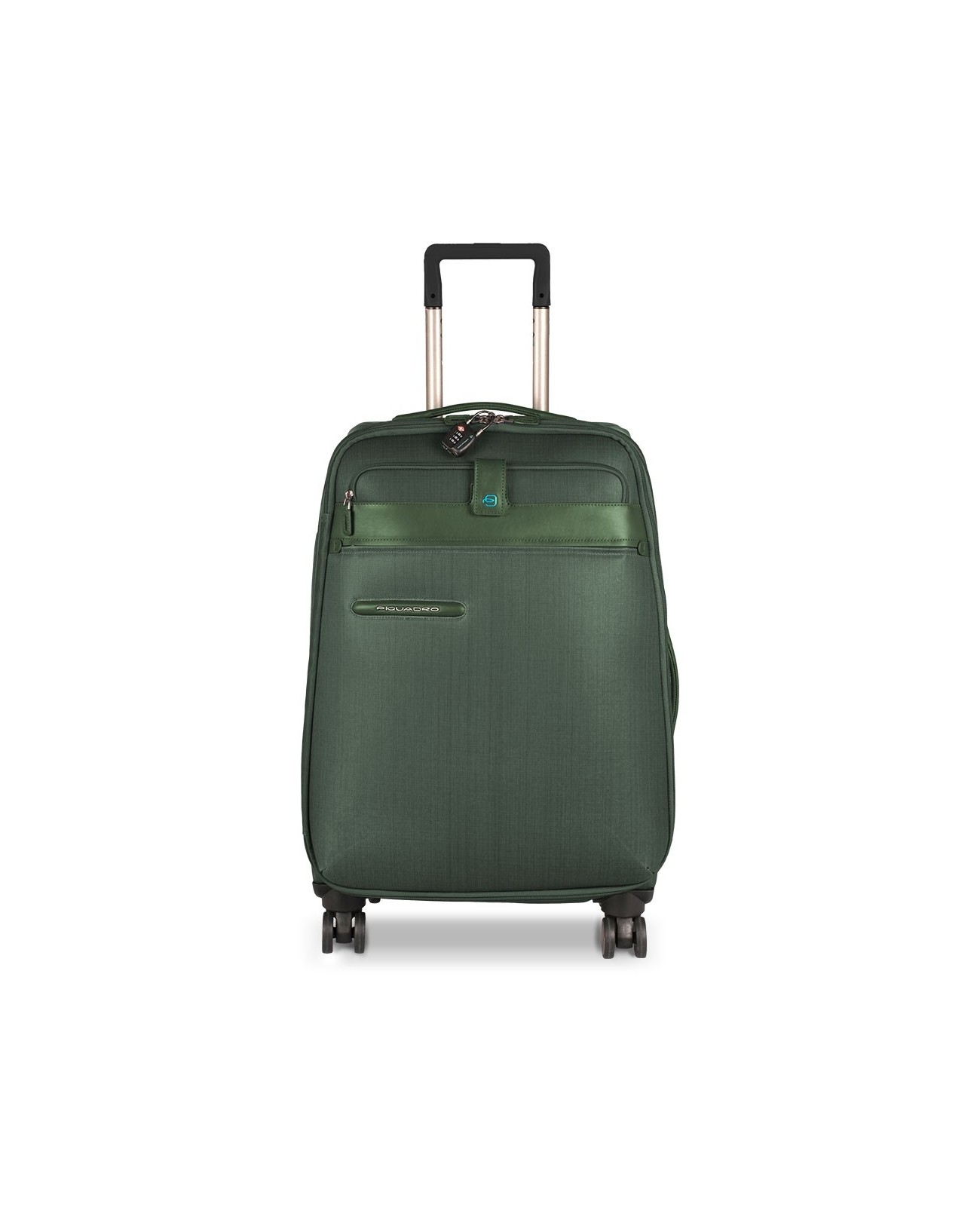 PIQUADRO - Trolley medio 4 ruote in sintetico e tessuto - Verde -  BV3025SI2/VE