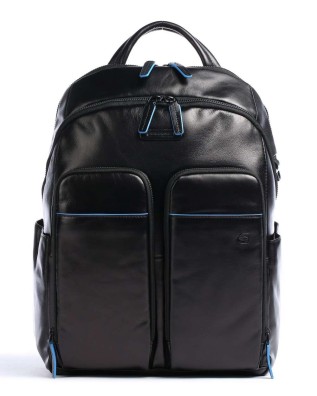 Zaini Porta PC Piquadro - Zaino porta pc 14'' in pelle Blue