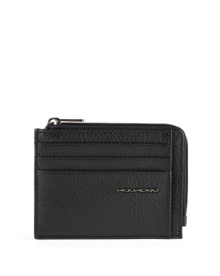 Porta carte di credito Piquadro - Portamonete in pelle con