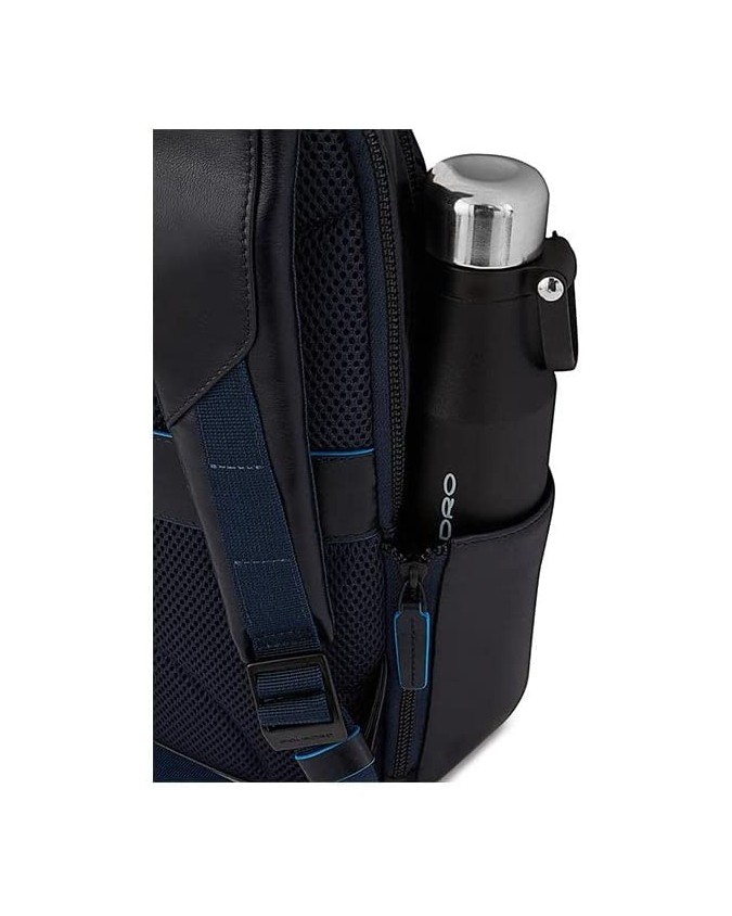Zaini Porta PC Piquadro - Zaino porta pc 14'' in pelle Blue