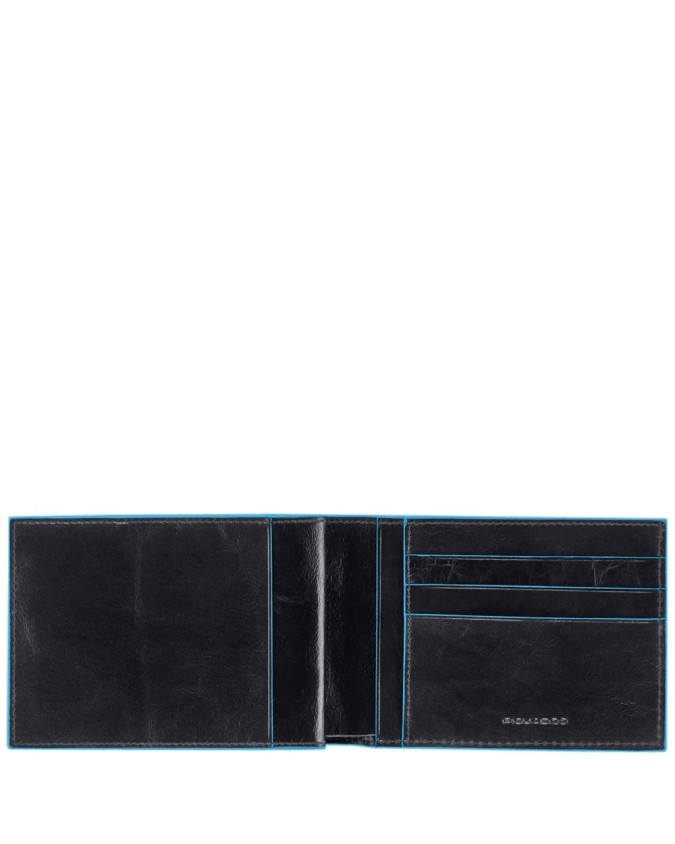 PIQUADRO - Portafoglio uomo con porta assegni in pelle - Nero - PU1928B2/N  su