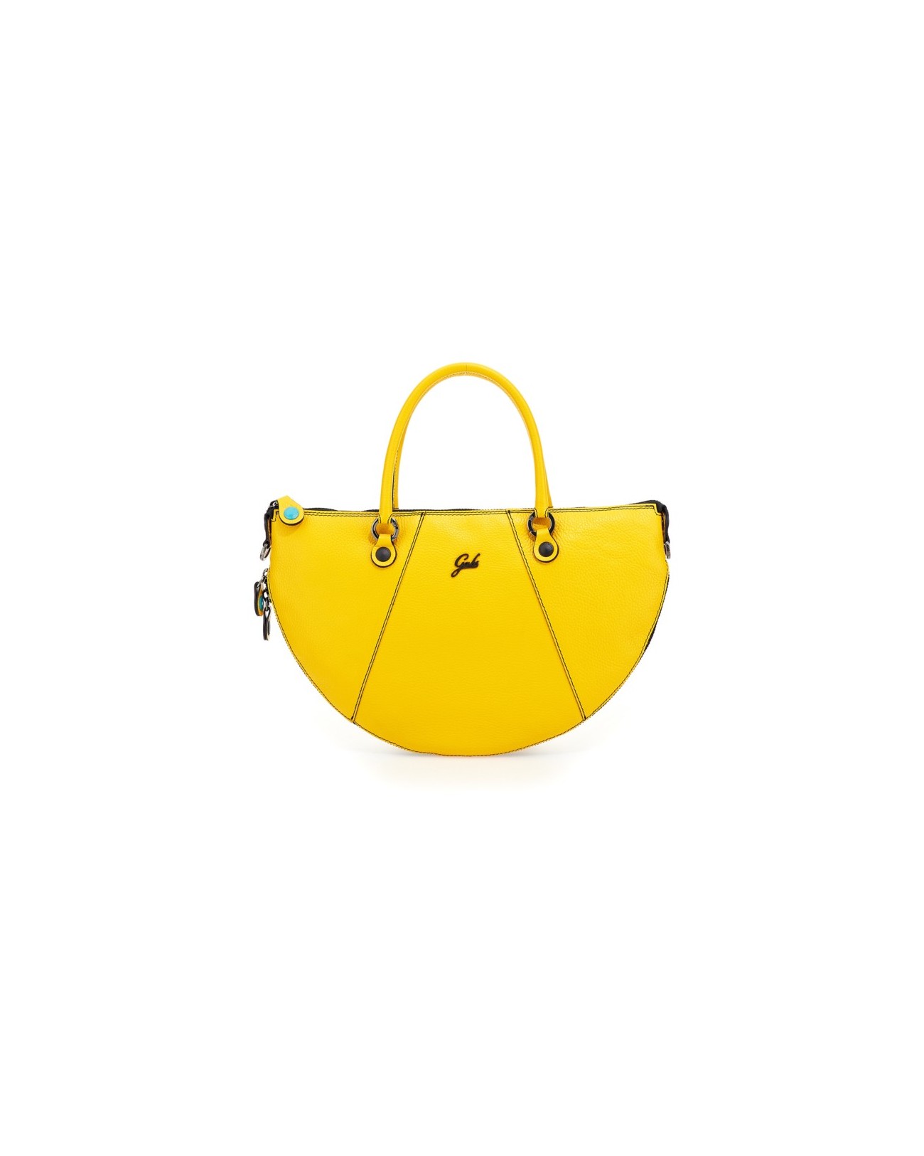 Gabs - Borsa a spalla Zora Tg M in pelle Ruga + Vichy Black