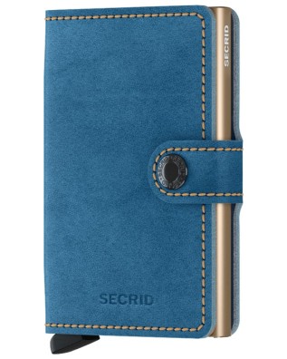 Portafogli Uomo Secrid - Miniwallet in pelle e alluminio Indigo