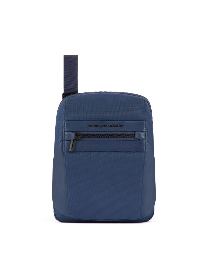 Piquadro - Borsello in tessuto riciclato e pelle porta IPad Mini