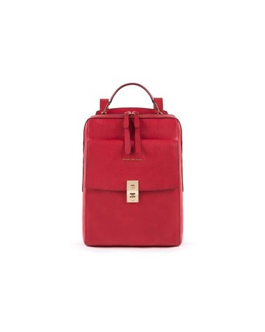 Zaini Porta PC Piquadro - Zaino piccolo in pelle con zip porta