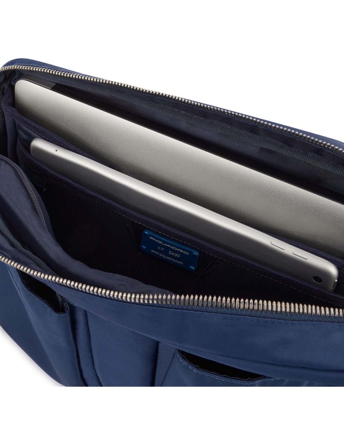 Piquadro - Borsa messenger porta pc 14'' in tessuto riciclato PQ-RY