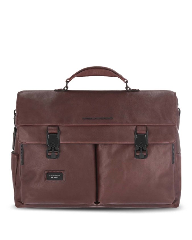 Piquadro - Harper Leather Briefcase for a 15.6-inch Laptop and