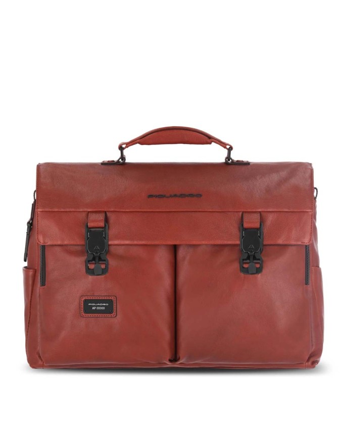 Piquadro - Harper Leather Briefcase for a 15.6-inch Laptop and