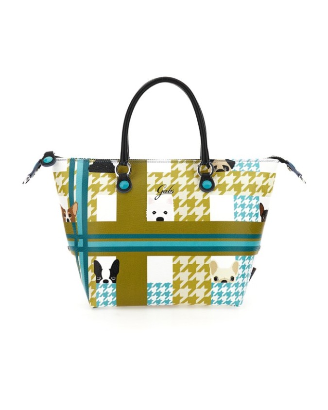 Gabs - Shopper trasformabile G3 PLUS con stampa Cani pied de poule