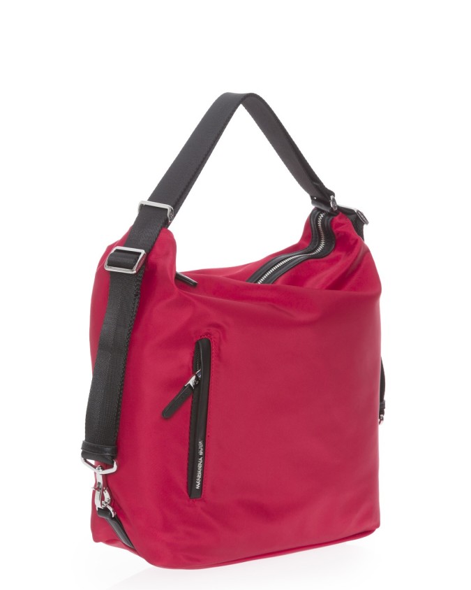Mandarina Duck - Borsa a spalla in nylon con dettagli in ecopelle