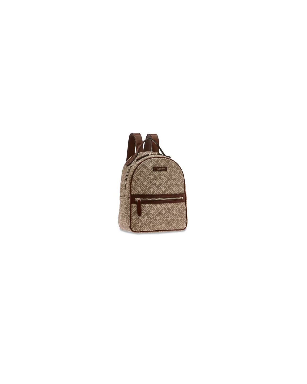 The Bridge - Zaino in pelle con tasca esterna con zip Anna
