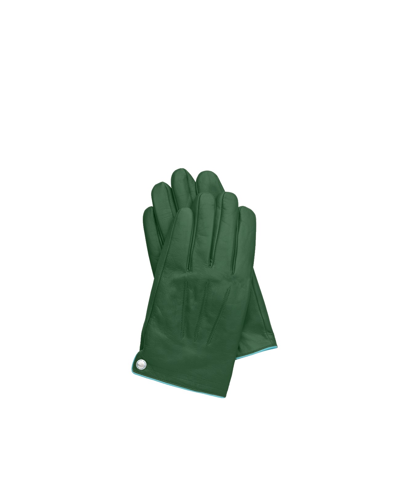 PIQUADRO - Guanto uomo in pelle - Grigio/Verde - GU2828G6/VE2 su Studioarch