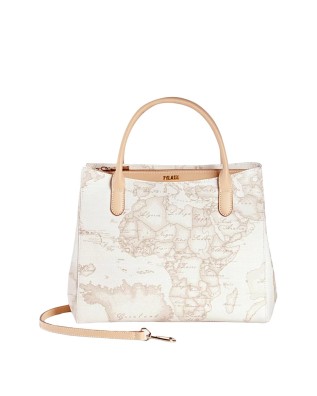 Alviero Martini Prima Classe -  Borsa piccola a mano con tracolla Geo White