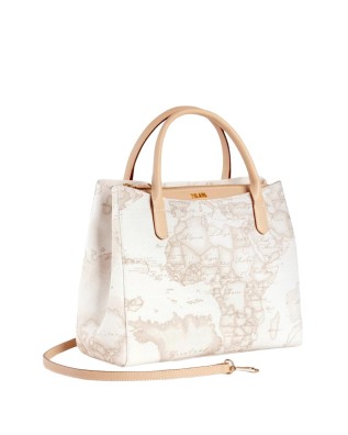 Alviero Martini Prima Classe -  Borsa piccola a mano con tracolla Geo White 2
