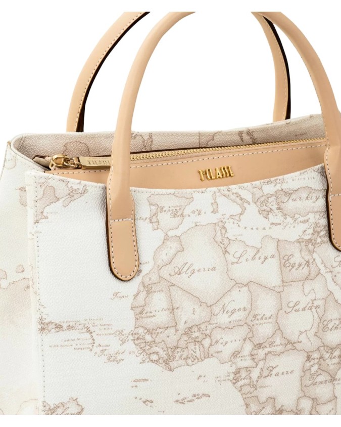 Alviero Martini Prima Classe -  Borsa piccola a mano con tracolla Geo White