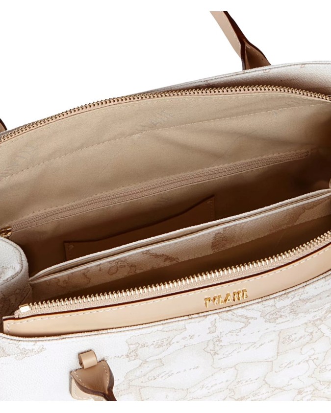 Alviero Martini Prima Classe -  Borsa piccola a mano con tracolla Geo White