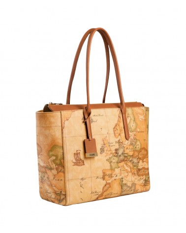 Alviero Martini Prima Classe - Borsa shopping grande in tessuto Geo Classic 2